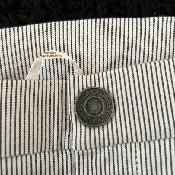 Free People Striped Florence Crop Railroad High Rise Pants Womens Small - Picture 4 of 7